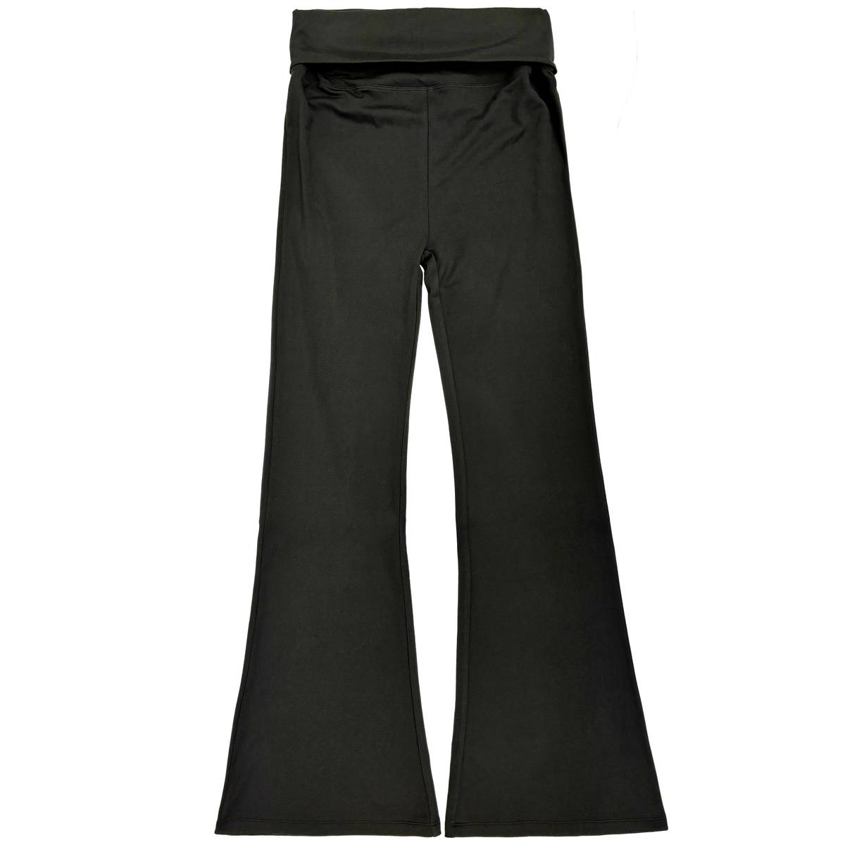 SUZETTE Fleece Lined Wide Waist Fold Over Flared Legging 0/S