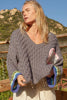 CHARCOAL PATCHED PEACE VNECK SWEATER