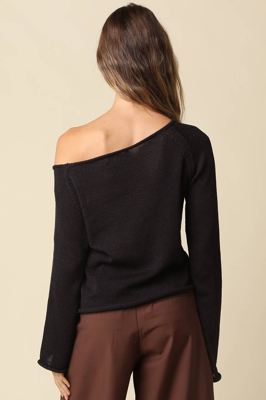 Laurel One Shoulder Knit Top