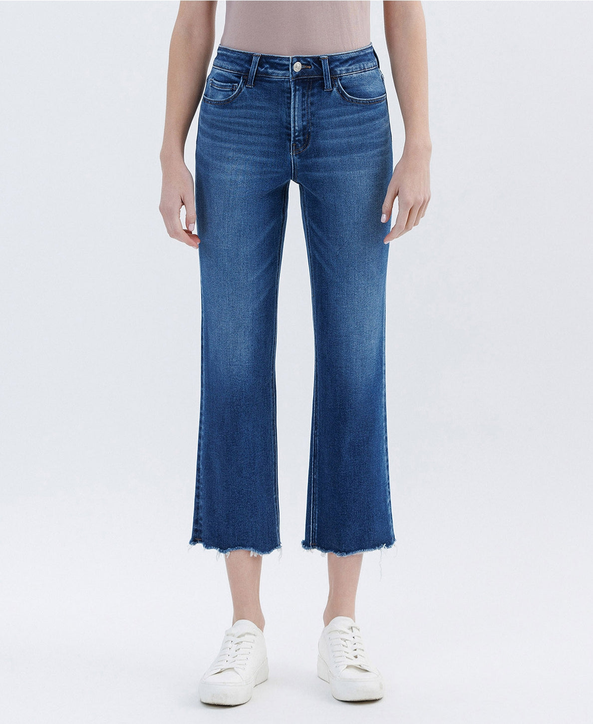 VERVET HIGH RISE CUFFED CROP STRAIGHT JEANS