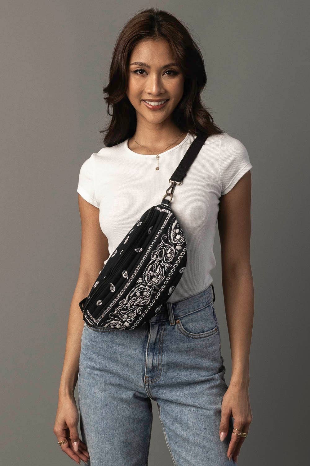 Black Bandana Crossbody