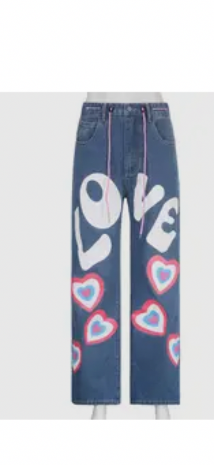 LOVE HEART WIDE LEG JEANS