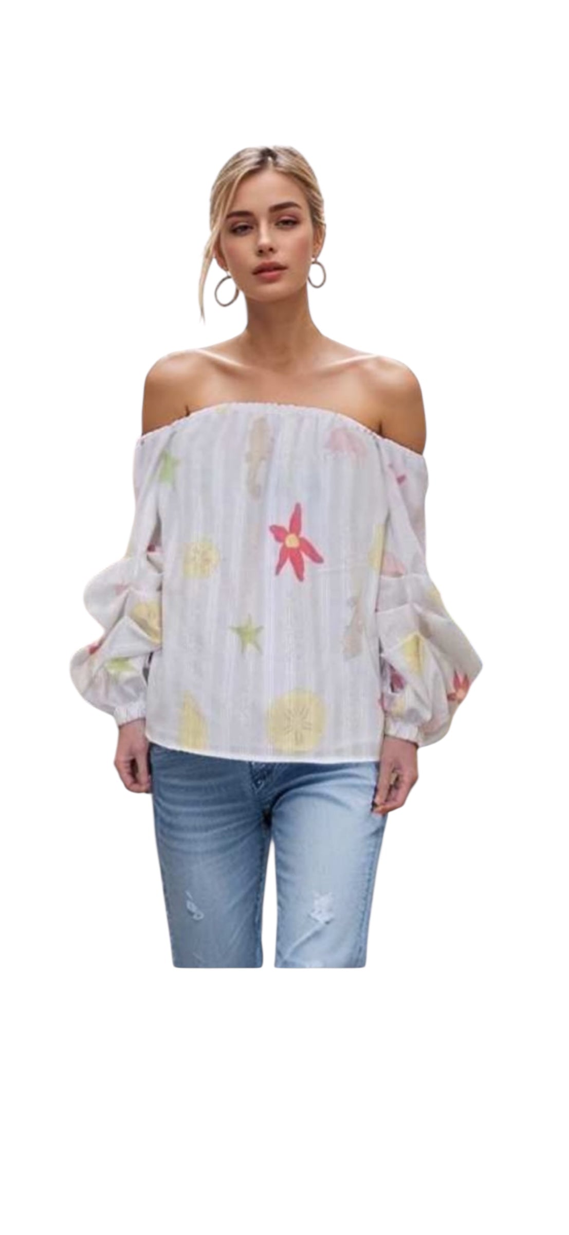 VAVA JINA OFF SHOULDER TOP IN STARFISH