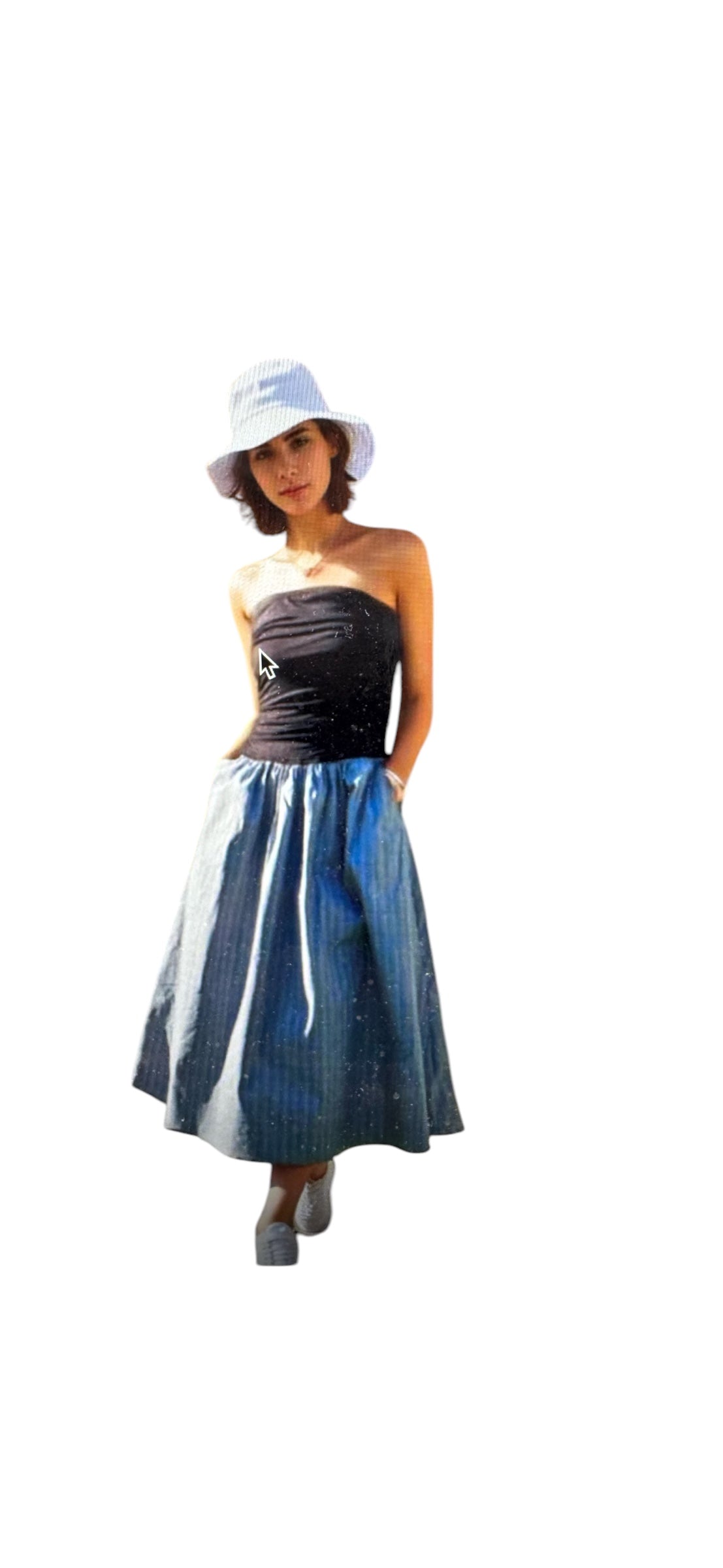 VAVA MINI tube DREES BLACK /GREY PLAID