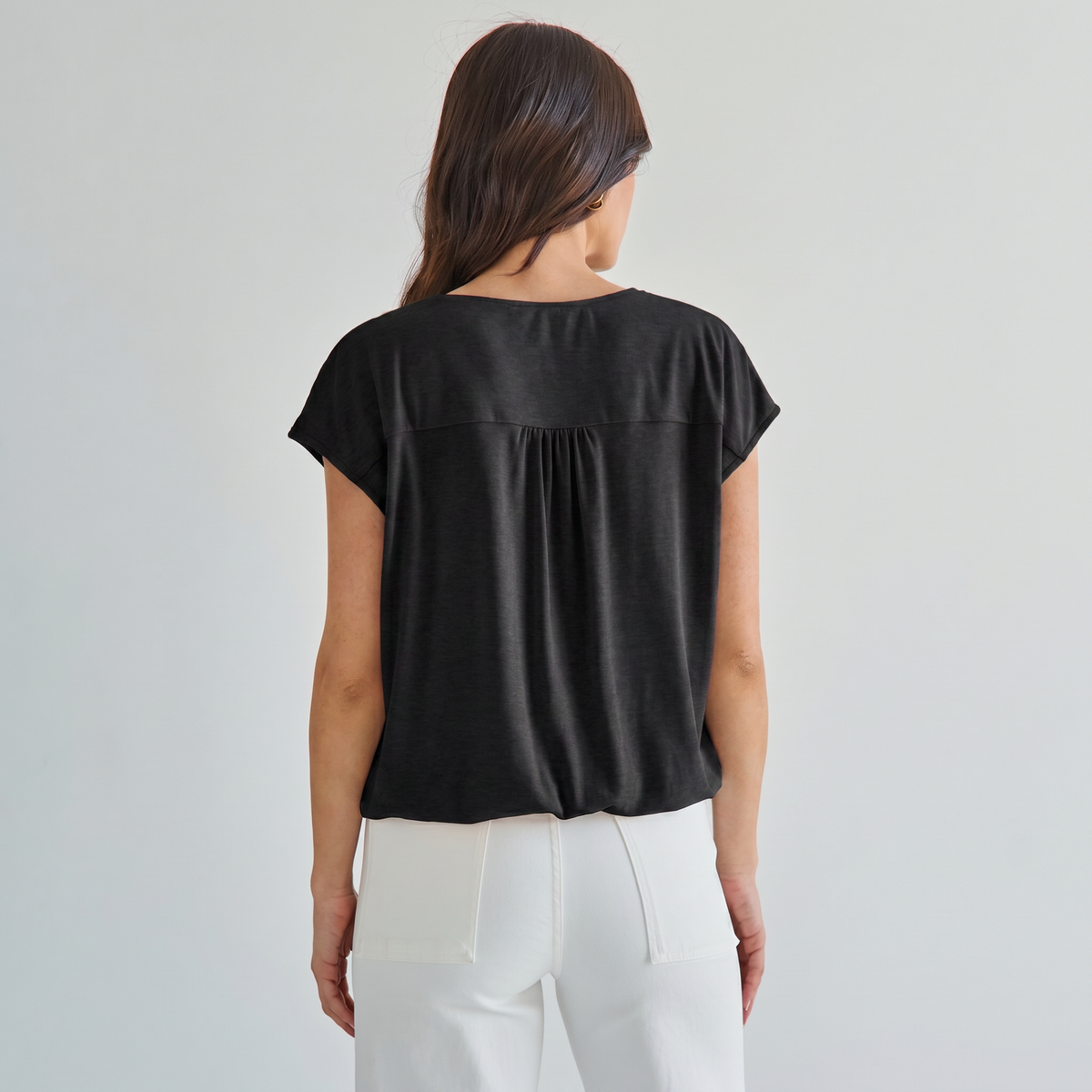 Black Cowl neck knit top