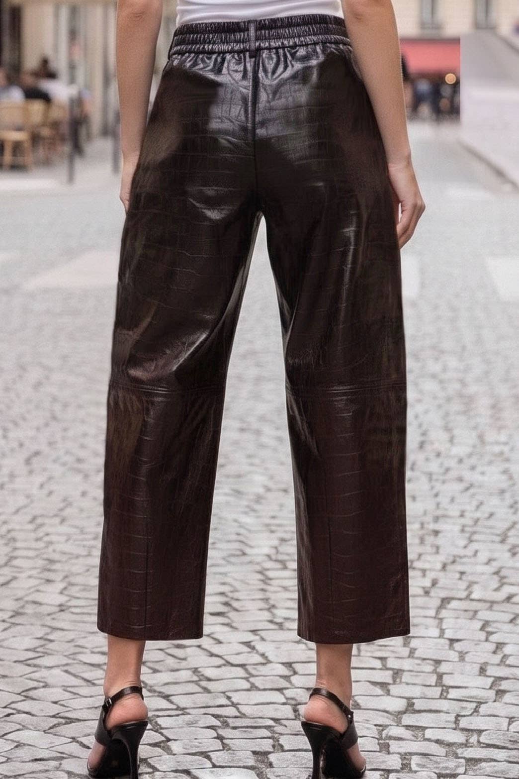 VAVA CELINE ALLIGATOR BARREL PANTS