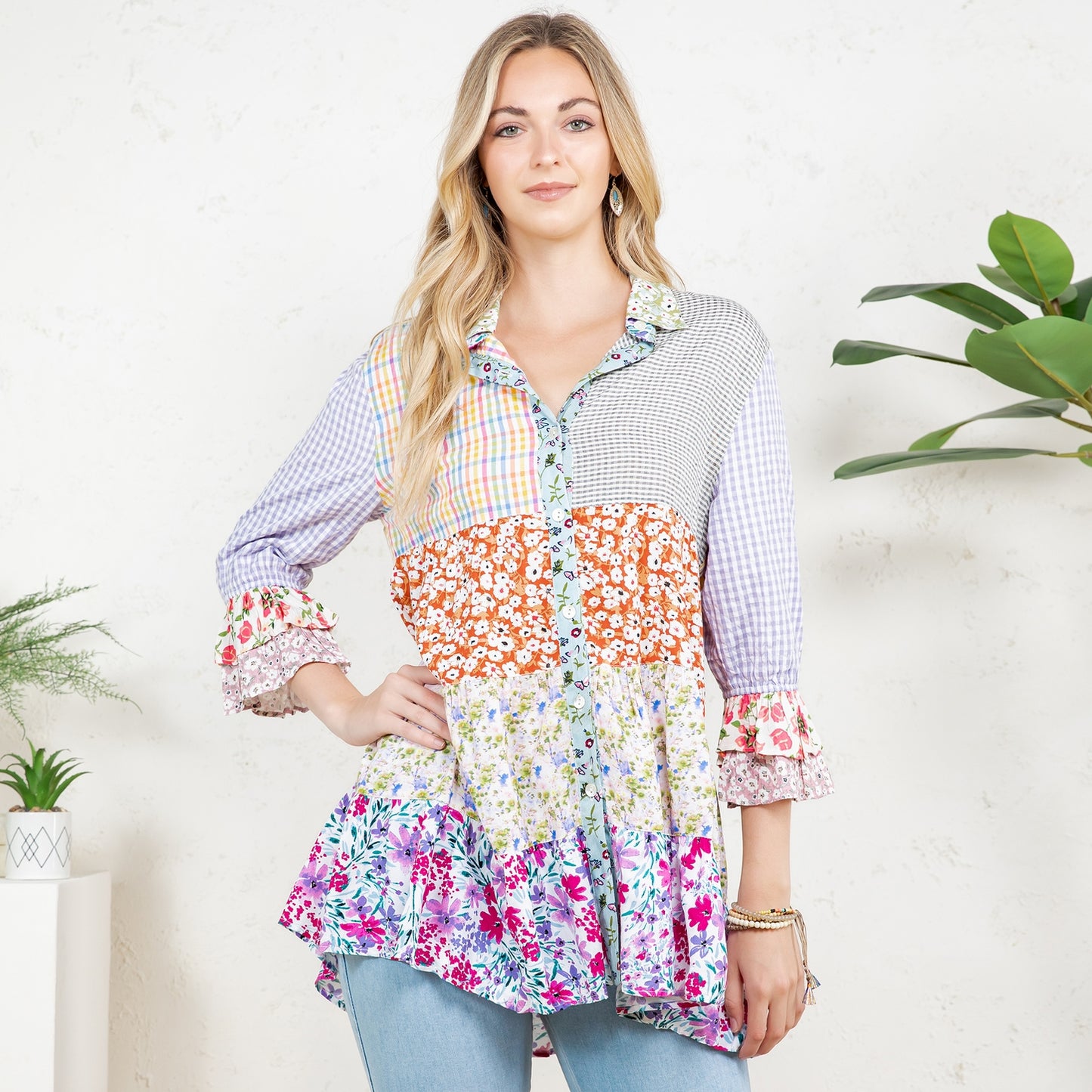 Eclectic Vintage Tiered ShirT