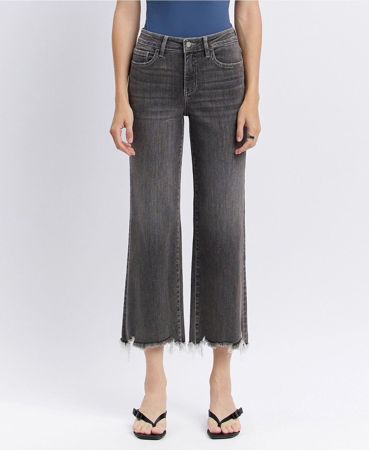 VERVET HIGH RISE CROP WIDE LEG JEAN