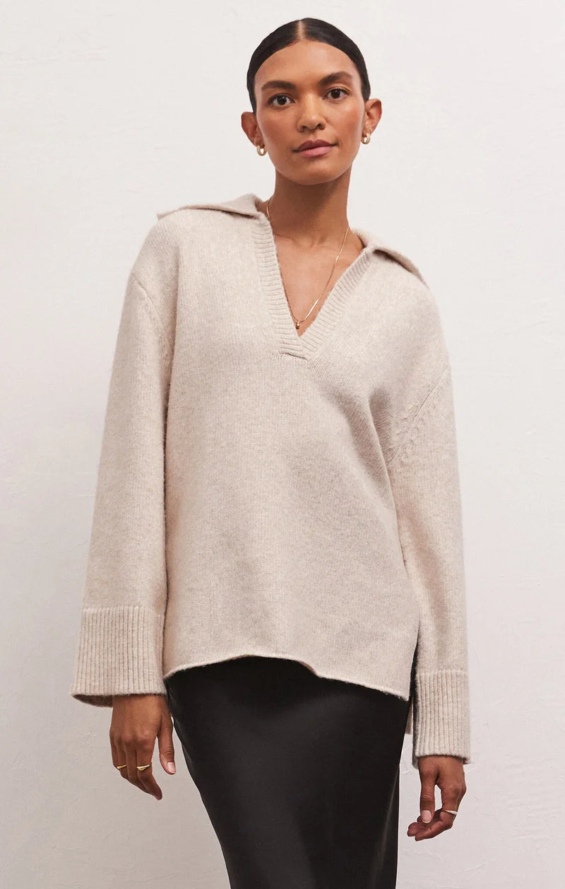 Z SUPPLY Ember Sweater Light Oatmeal Heather