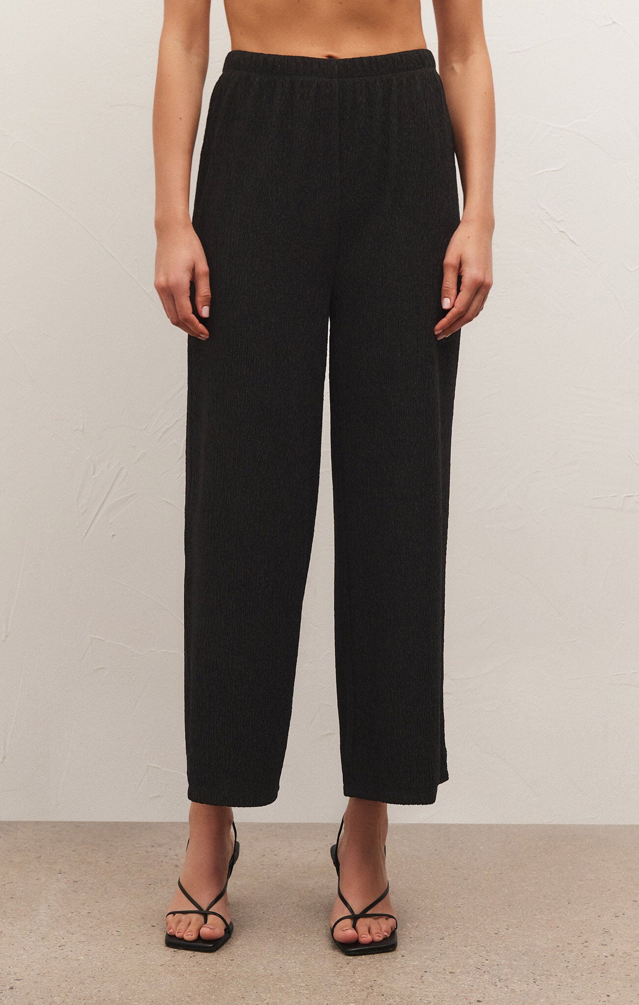 Z SUPPLY Cosmic Crinkle Knit Pant Black