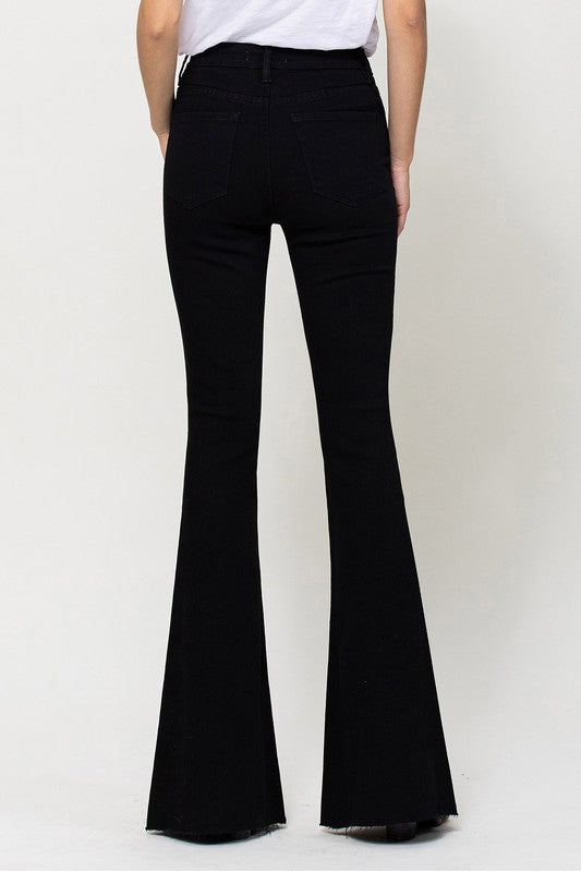 VERVET HIGH RISE SUPER FLARE IN JET BLACK