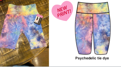 SUZETTE Psychedelic tie dye biker short