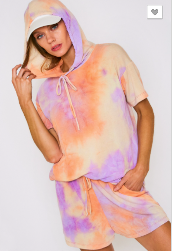 PINK MULTI HOODIE SET