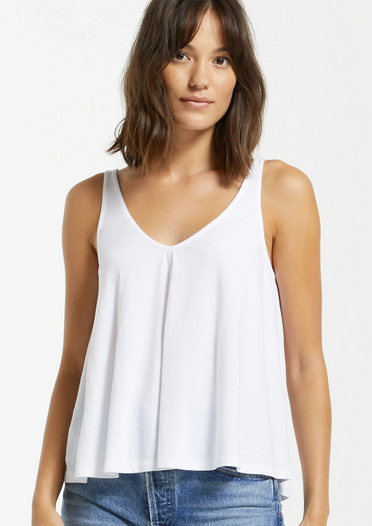 Z SUPPLY Heather Organic Tank IN SAGE, MAUVE AND WHITE