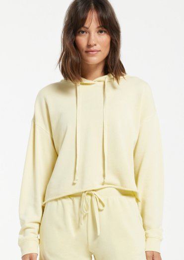 Z SUPPLY GIA WASHED HOODIE IN KEY LIME