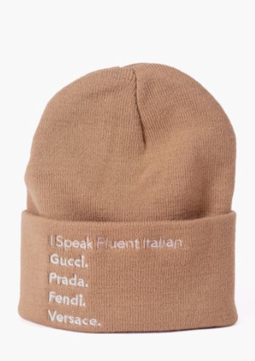 BEANIE FLUENT ITALIAN