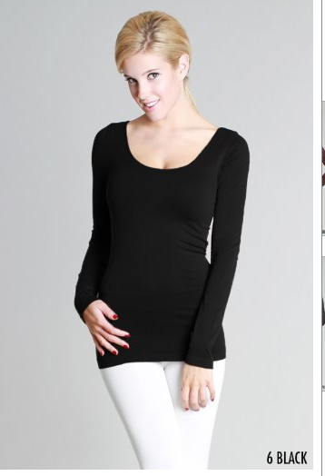 NIKIBIKI Long Sleeve Scoop Neck Top