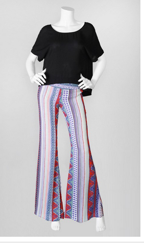 PRINT WIDE LEG PANTS 75-74LP