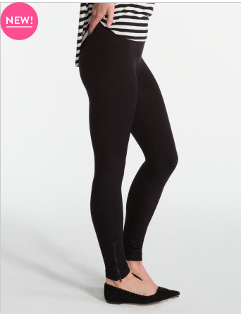 SPANX SEAMLESS SIDE ZIP LEGGINGS IN BLACK M-XL