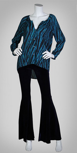 VELVET SUEDE BELL BOTTOM PANTS IN NAVY, BURGUNDY AND BLACK