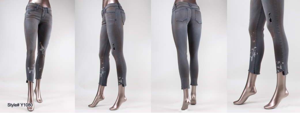 FLYING MONKEY SLANTED CROP SKINNY JEANS