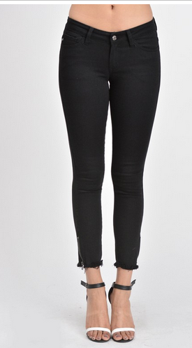 KAN CAN BLACK CROPPED JEANS