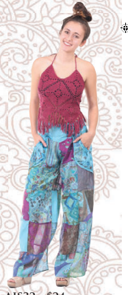 PATCH WIDE LEG PANTS