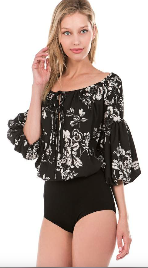 PRIYA BODYSUIT IN BLACK