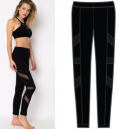 SUZETTE WIDE WAIST WITH MESH LEGGING
