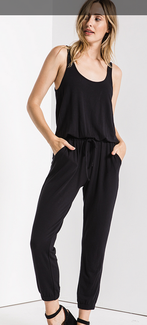 Z SUPPLY TANK JUMPSUIT IN BLACK