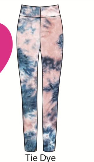 SUZETTE MAUVE TYE DYE LEGGINGS O/S