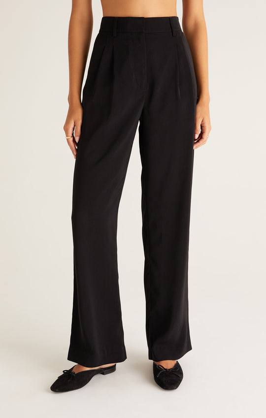 Z SUPPLY LUCY TWILL PANT IN BLACK