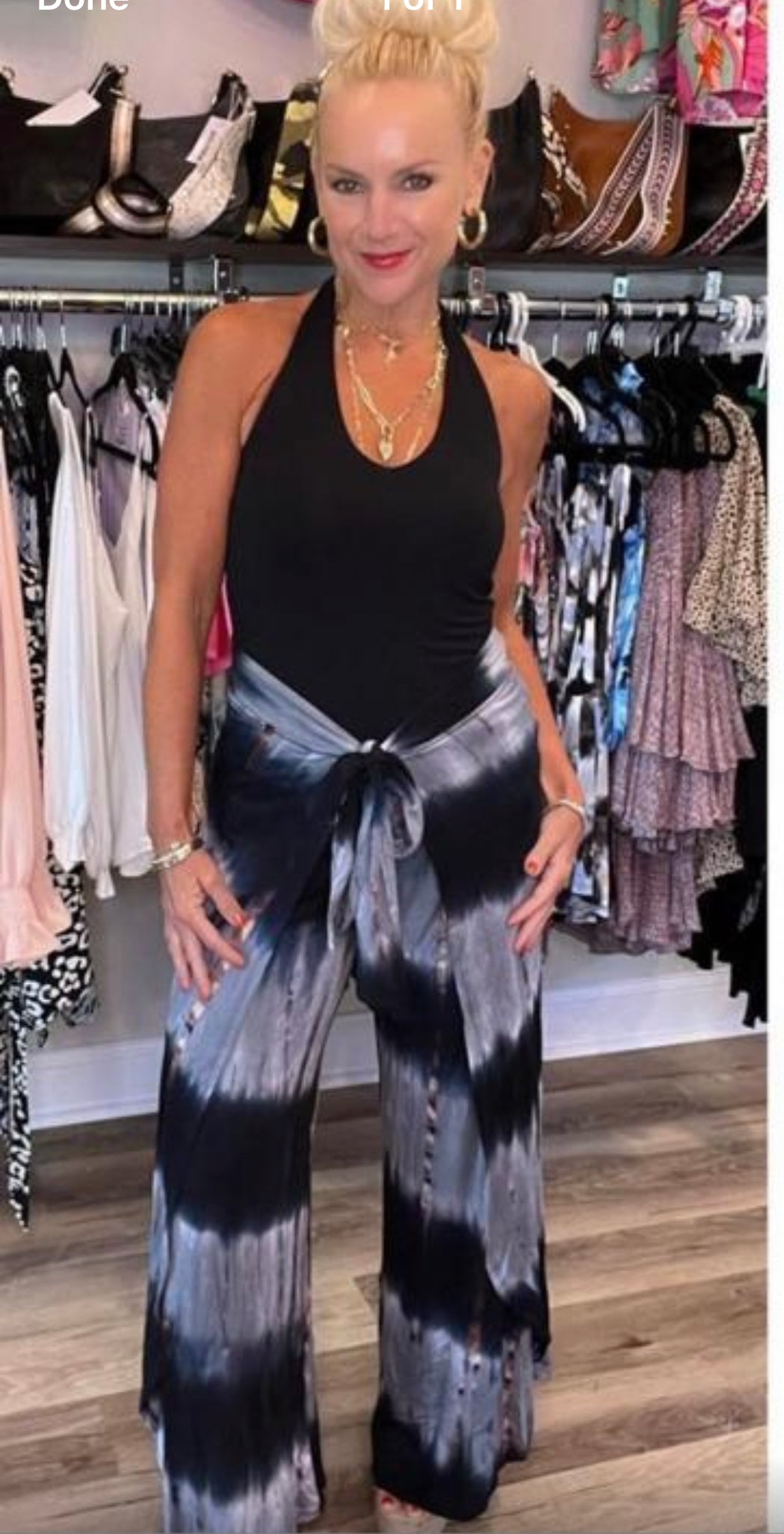 VAVA ERIN PANTS IN BAMBOO TYE DYE