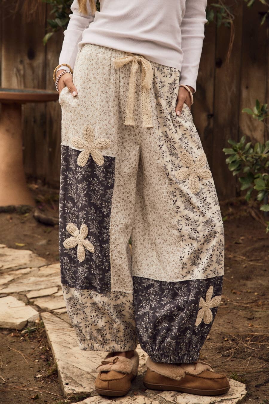 Flower Print Bubble Pants