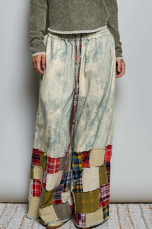 PATCHED  MINEARL WASHED PANTS