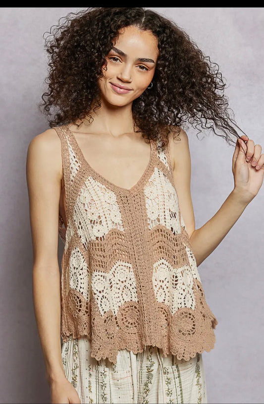 CROCHET MOCHA MULT TANK O/S
