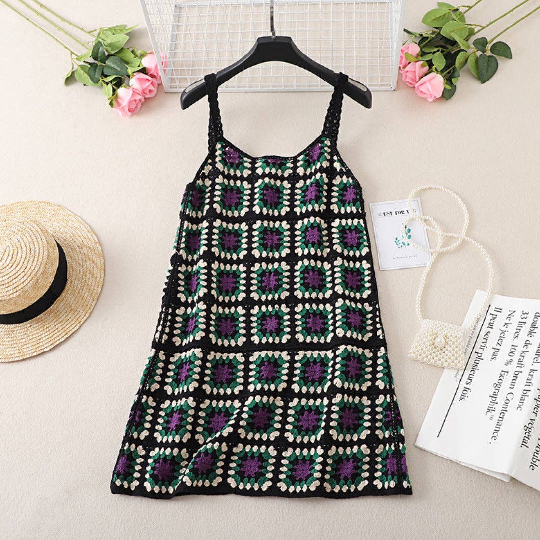 Sleeveless Knit Tank Dress IN BLACK
