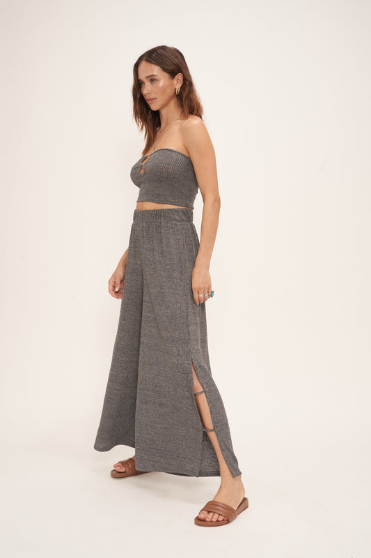 PROJECT SOCIAL T SUMMER DAYDREAM RIB WIDE LEG PANT