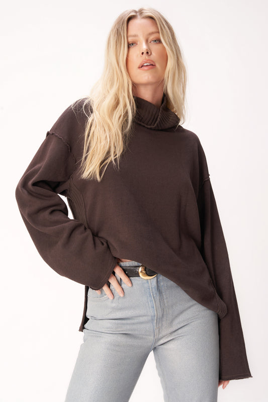 PROJECT SOCIAL T NICOLA FUNNEL NECK SWEATSHIRT