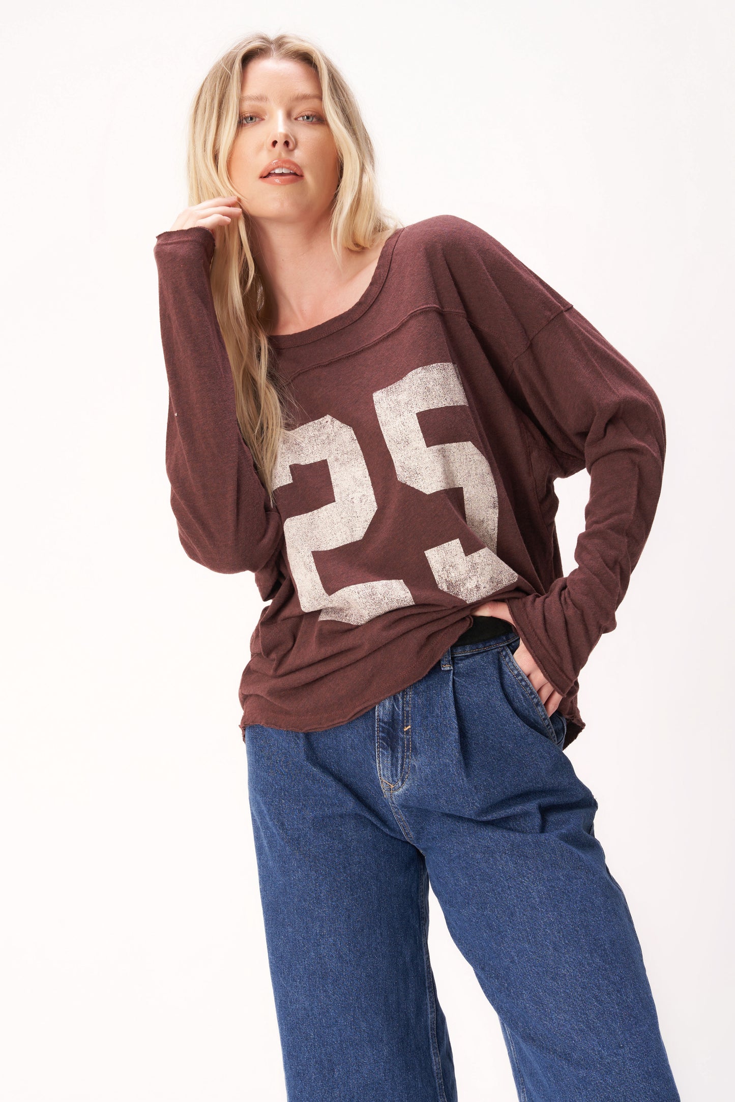 PROJECT SOCIAL T GAME ON SLOUCHY LONGSLEEVE