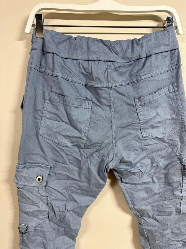 SOLID CARGO CRINKLE JOGGER IN SKY BLUE