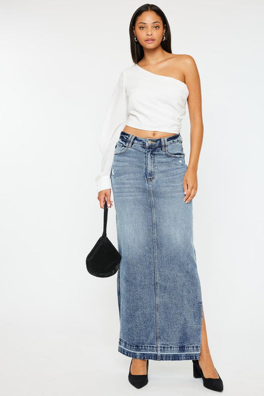 KAN CAN  SIDE SLIT MAXI SKIRT