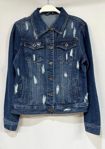 DISTRESSED DENIM JACKET