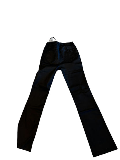 BIANCO BLACK COATED PU JEANS