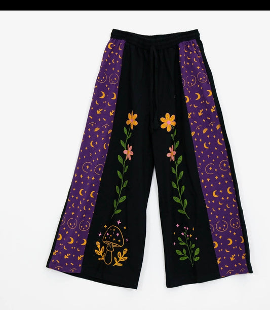 CELESTIAL BLOOM WIDE LEG PANTS