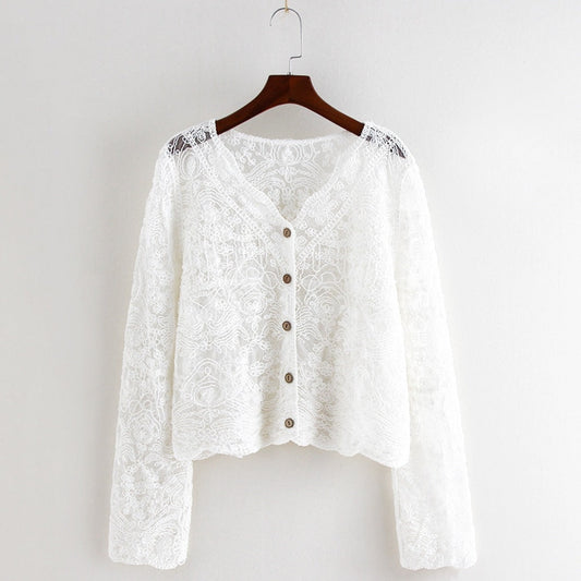Lace Cardigan IN WHITE O/S