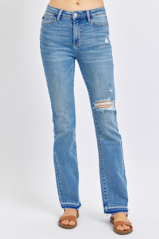 JUDY BLUE MR Destroy & Released Hem Bootcut