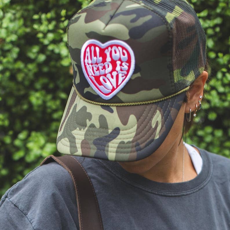 Camo Trucker Hat - All you Need Is Love