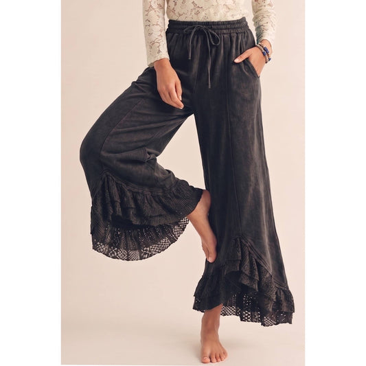 Romantic Lace Mineral Wash Whisper Wide Leg Pants