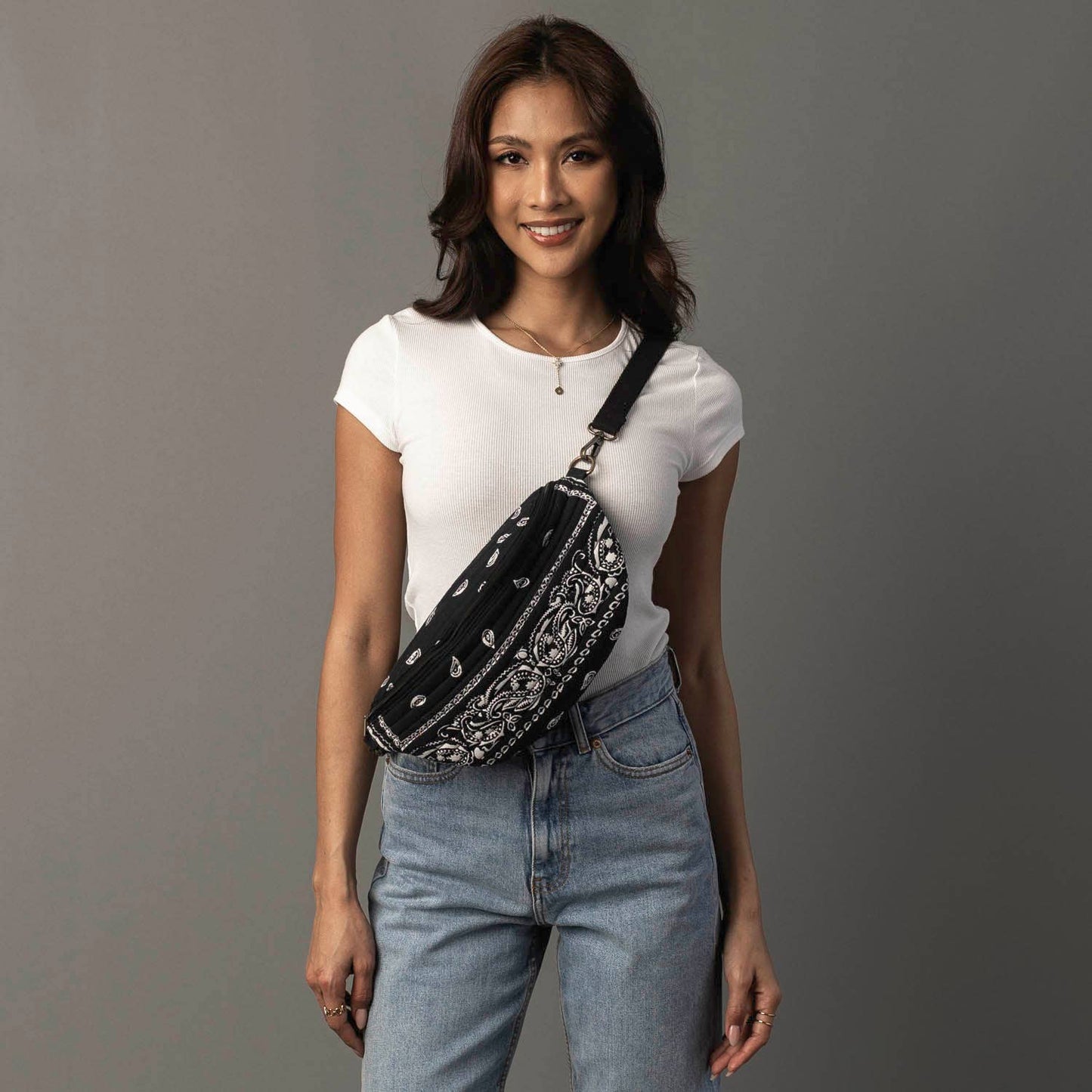 Black Bandana Crossbody